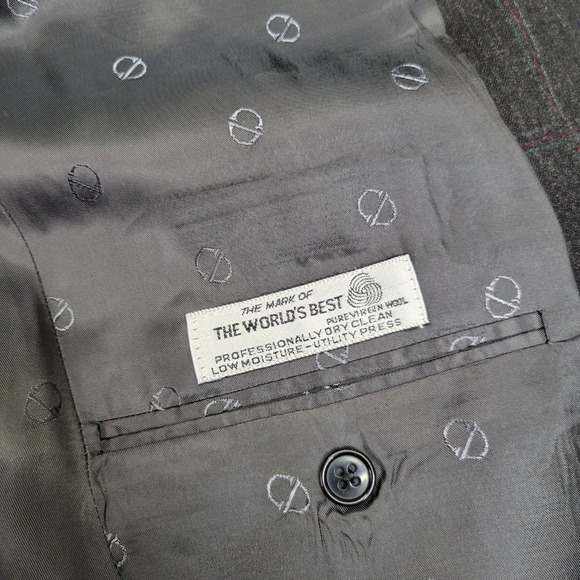 Christian Dior Le Connaisseur Men's 42R Charcoal Wool Suit Jacket 34x30 Pants - Picture 15 of 15